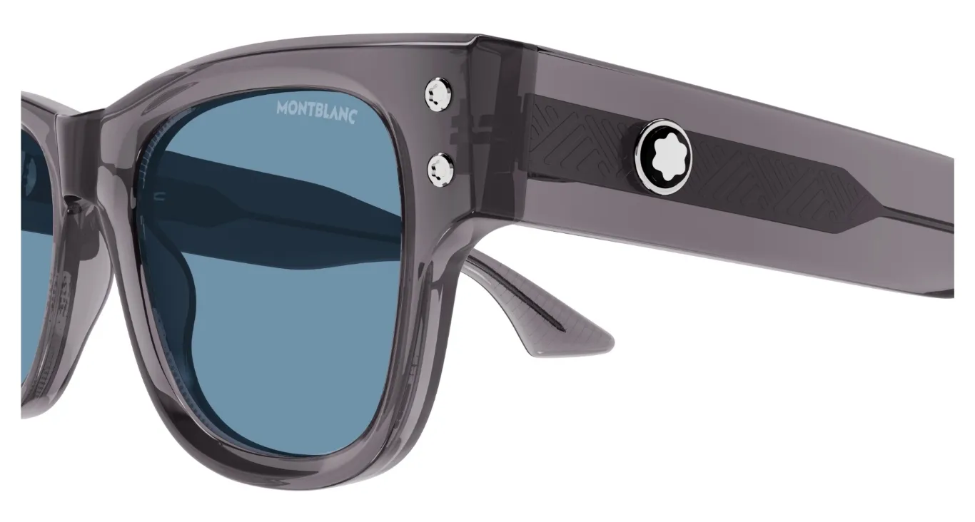 Montblanc MB0381S 004 grey grey light blue - immagine 2