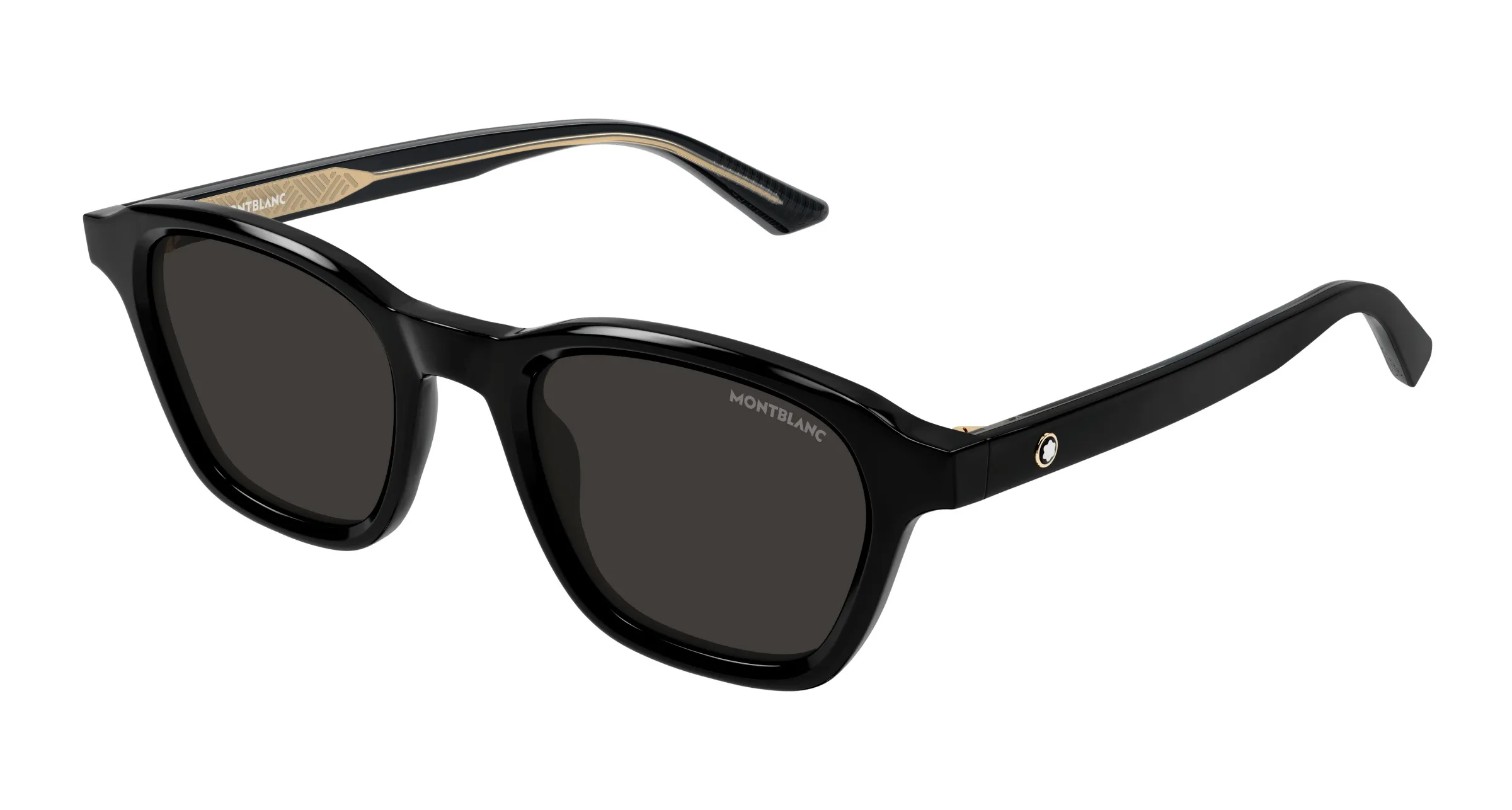 Montblanc MB0384S 001 black black grey - immagine 2