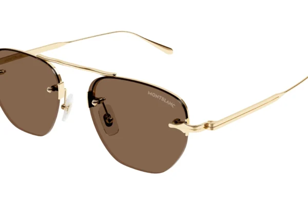 Montblanc MB0404S 002 gold gold brown