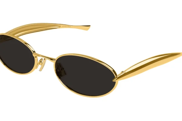 Bottega Veneta BV1386S 001 gold gold grey