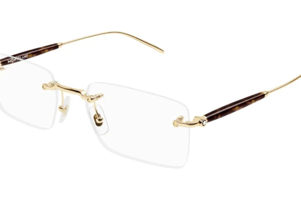 Montblanc MB0411O 002 gold gold transparent