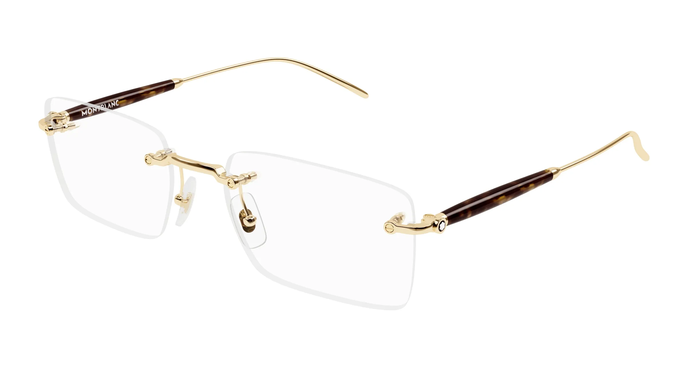 Montblanc MB0411O 002 gold gold transparent - immagine 2