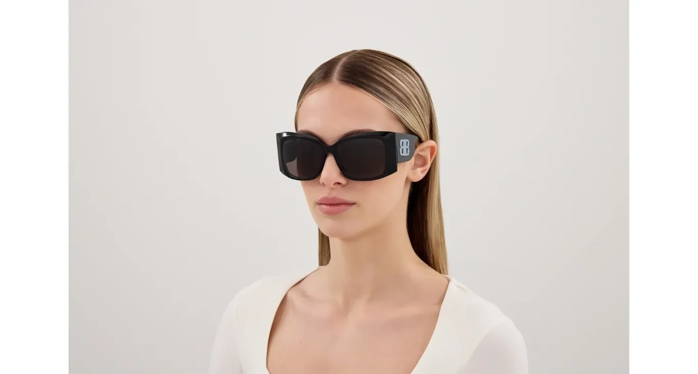 Balenciaga BB0443S 002 black black grey - immagine 3