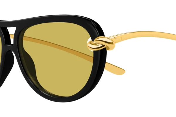 Bottega Veneta BV1418S 001 black gold yellow