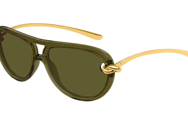 Bottega Veneta BV1418S 003 green gold green