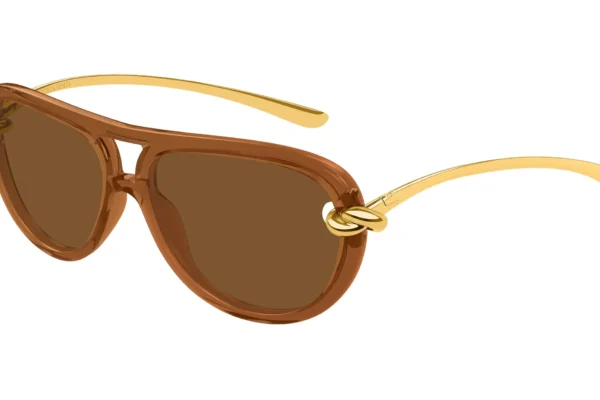 Bottega Veneta BV1418S 004 brown gold brown