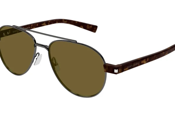 Saint Laurent SL 843 004 ruthenium havana brow