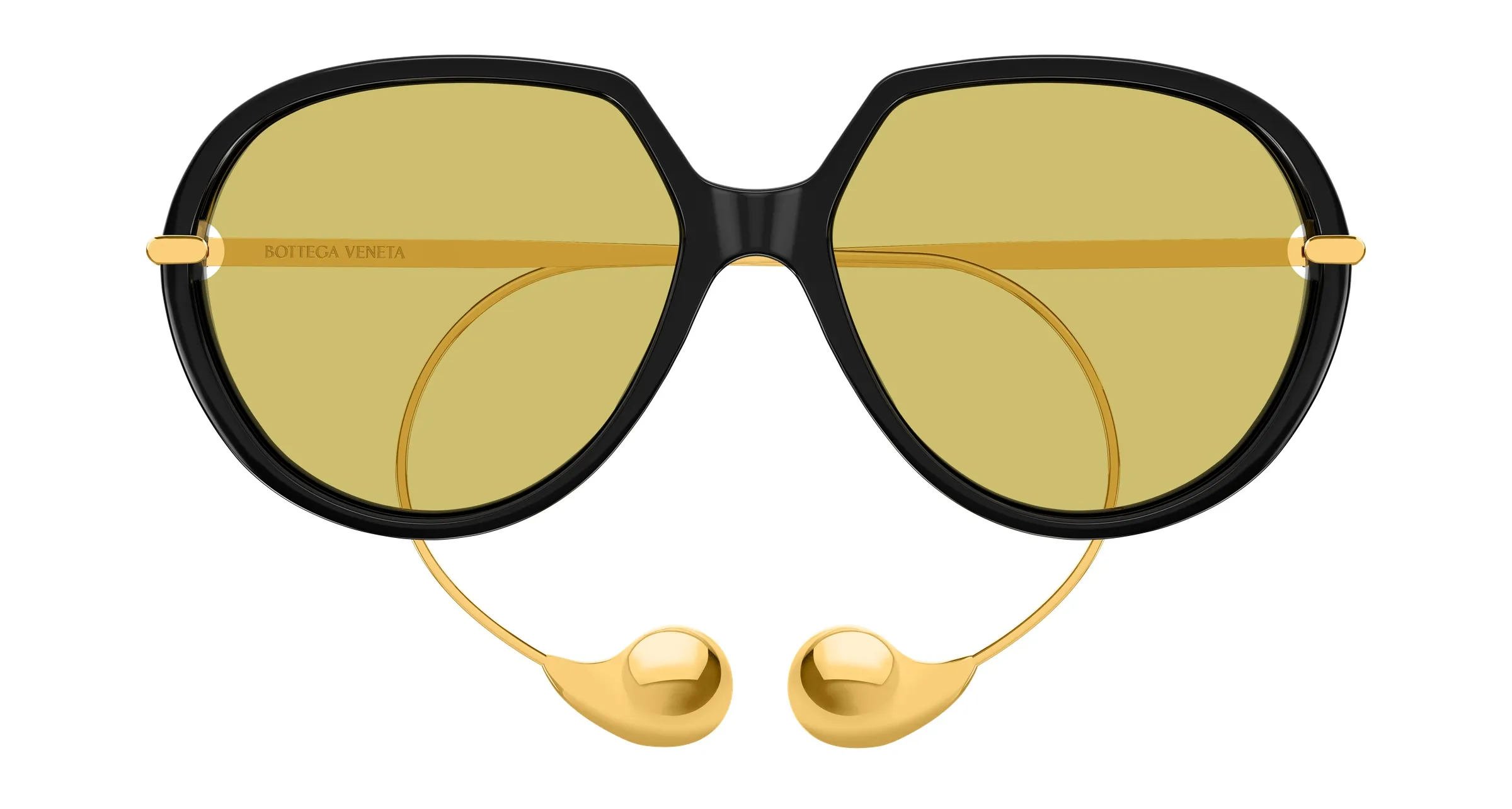 Bottega Veneta BV1436S 001 black gold yellow